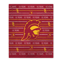 USC Trojans Tommy Head Stripe Fleece Blanket
